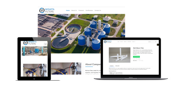 B2B Manufacturing Website Design for Mishita Filters